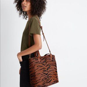 Madewell The Medium Transport Tote Tiger - Real Calf Hair